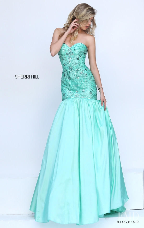 Josie Canseco featured in  the Sherri Hill catalogue for Autumn/Winter 2015