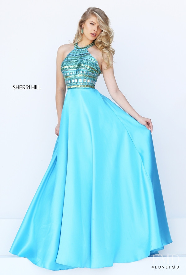 Josie Canseco featured in  the Sherri Hill catalogue for Autumn/Winter 2015