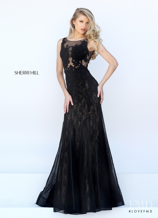 Josie Canseco featured in  the Sherri Hill catalogue for Autumn/Winter 2015