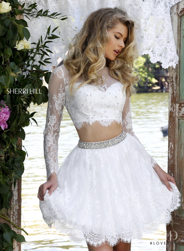 Josie Canseco featured in  the Sherri Hill catalogue for Autumn/Winter 2015