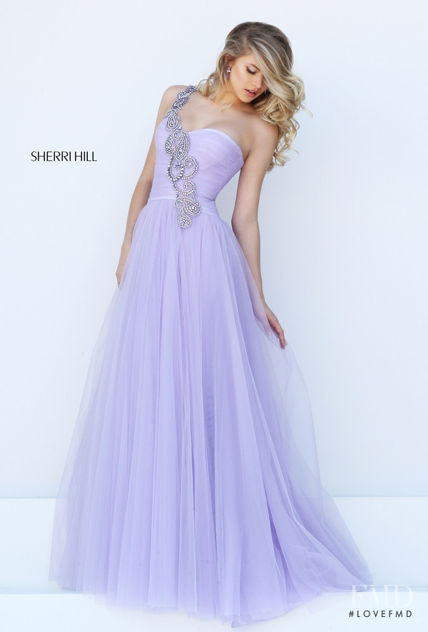 Josie Canseco featured in  the Sherri Hill catalogue for Autumn/Winter 2015