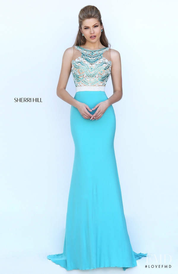 Josie Canseco featured in  the Sherri Hill catalogue for Autumn/Winter 2015