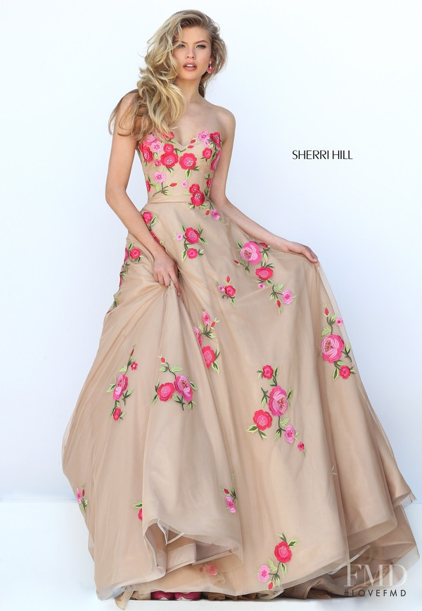 Josie Canseco featured in  the Sherri Hill catalogue for Autumn/Winter 2015