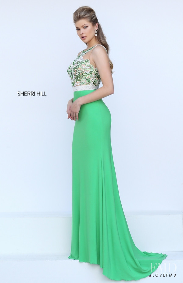 Josie Canseco featured in  the Sherri Hill catalogue for Autumn/Winter 2015