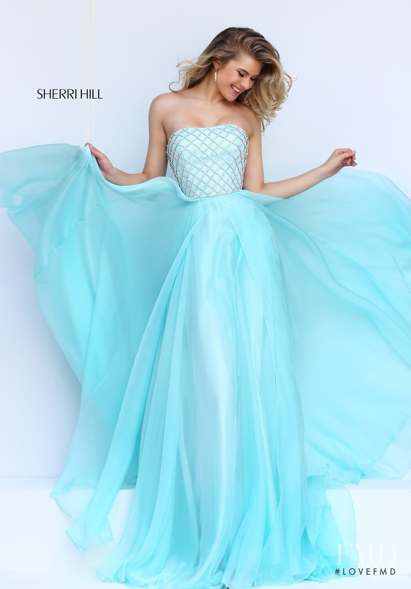 Josie Canseco featured in  the Sherri Hill catalogue for Autumn/Winter 2015