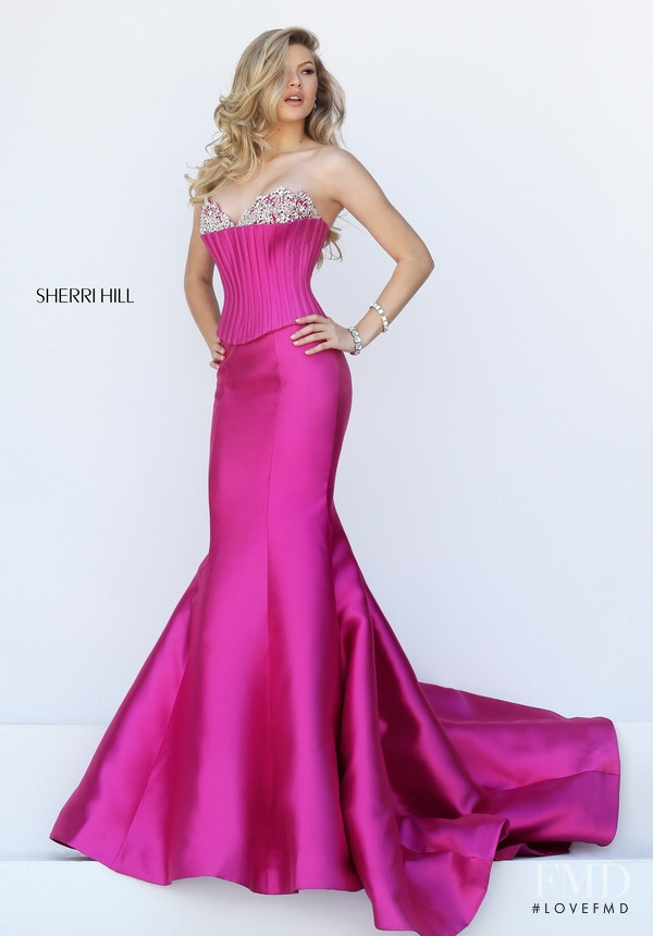 Josie Canseco featured in  the Sherri Hill catalogue for Autumn/Winter 2015