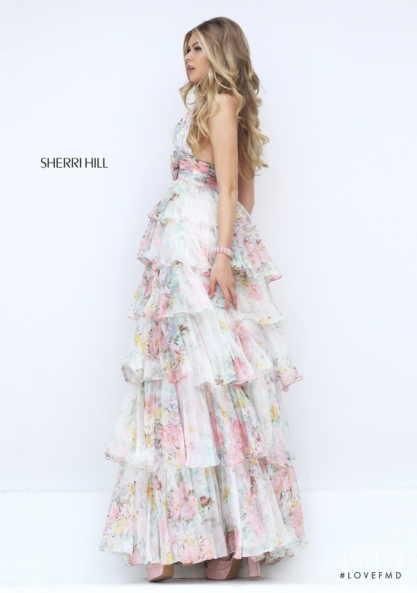 Josie Canseco featured in  the Sherri Hill catalogue for Autumn/Winter 2015