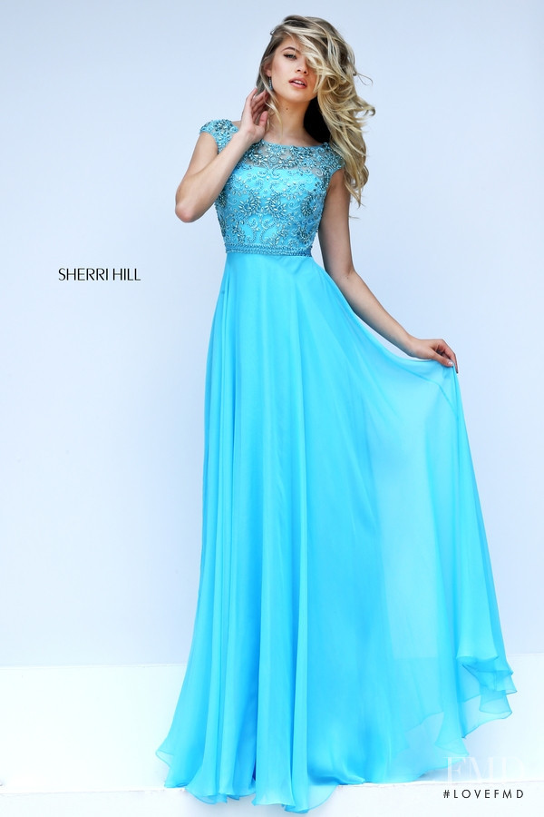 Josie Canseco featured in  the Sherri Hill catalogue for Autumn/Winter 2015