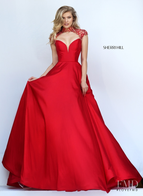 Josie Canseco featured in  the Sherri Hill catalogue for Autumn/Winter 2015