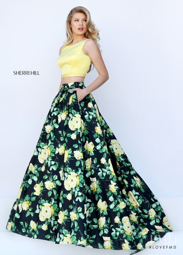 Josie Canseco featured in  the Sherri Hill catalogue for Autumn/Winter 2015