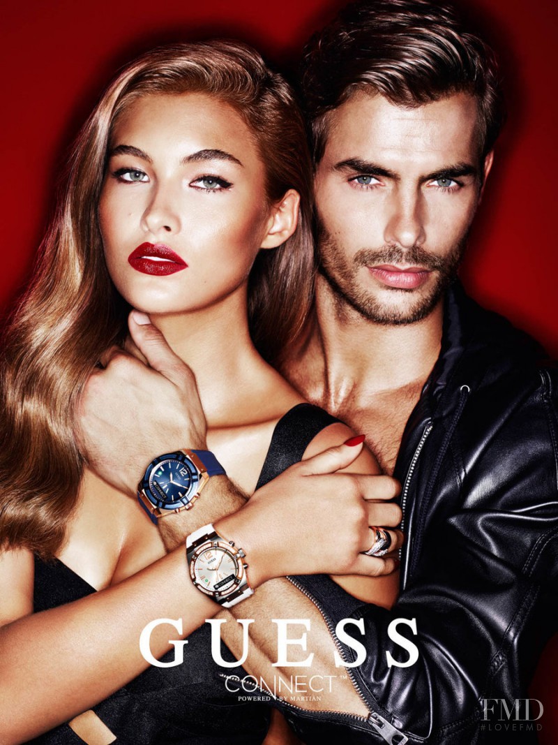 Grace Elizabeth featured in  the Guess advertisement for Holiday 2015