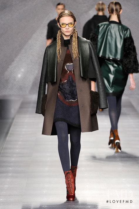 Cara Delevingne featured in  the Fendi fashion show for Autumn/Winter 2012