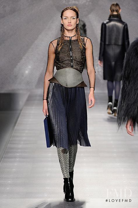 Karmen Pedaru featured in  the Fendi fashion show for Autumn/Winter 2012