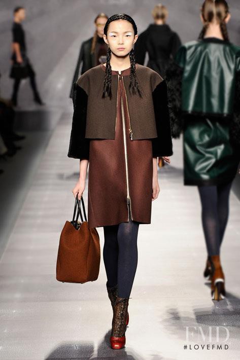Xiao Wen Ju featured in  the Fendi fashion show for Autumn/Winter 2012