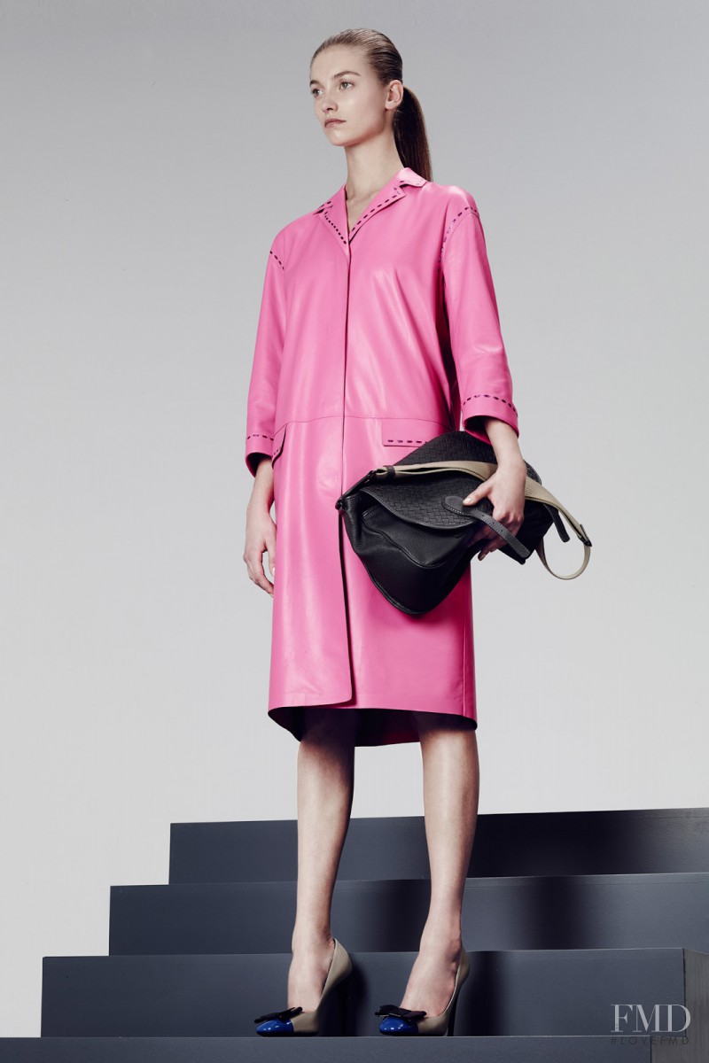 Iris van Berne featured in  the Bottega Veneta fashion show for Pre-Fall 2014