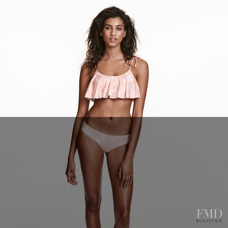 Imaan Hammam featured in  the H&M catalogue for Summer 2016