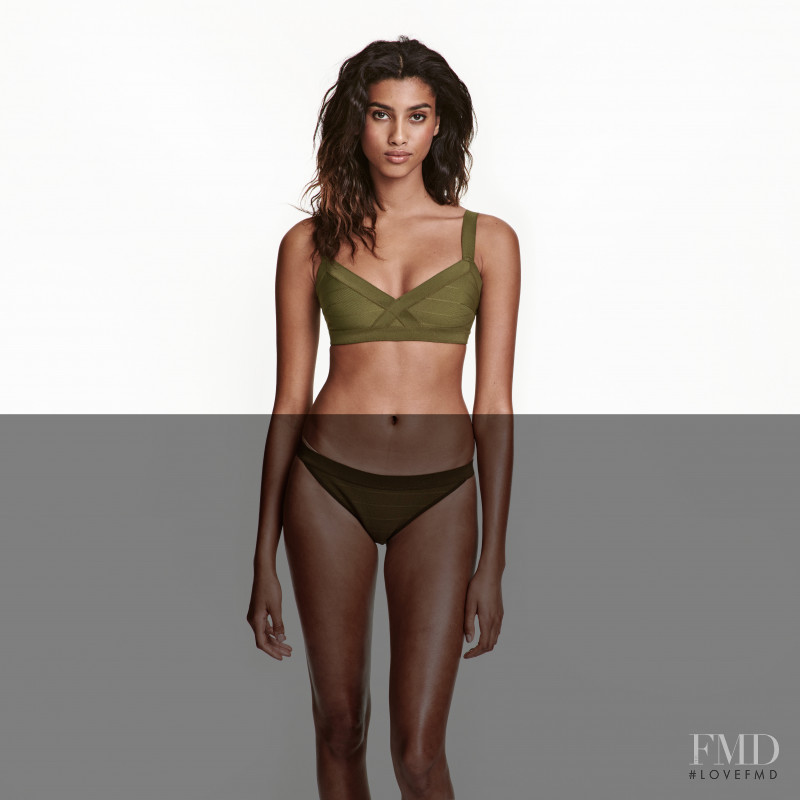 Imaan Hammam featured in  the H&M catalogue for Summer 2016