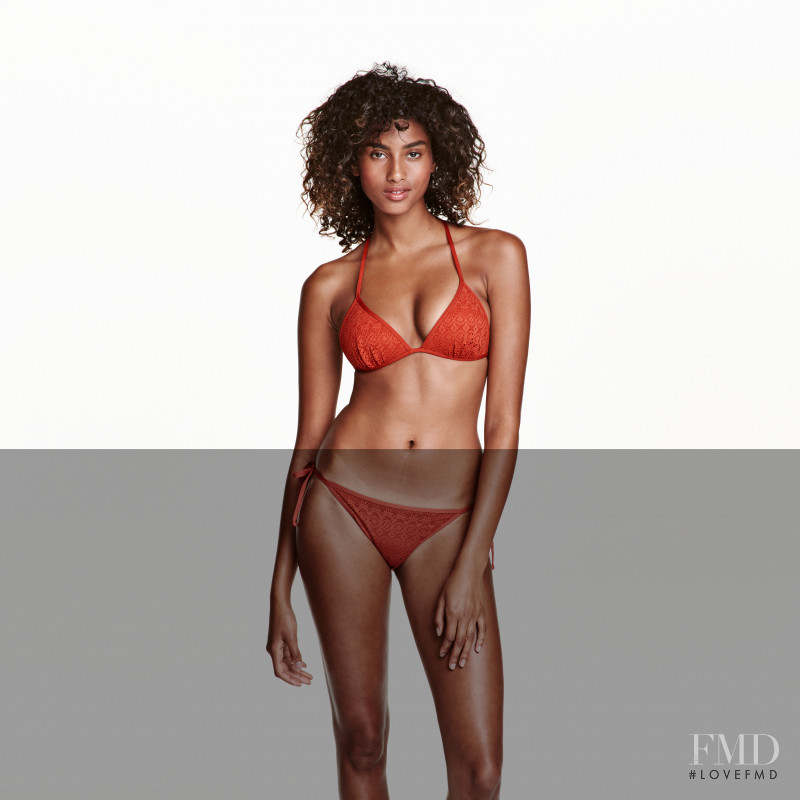 Imaan Hammam featured in  the H&M catalogue for Summer 2016