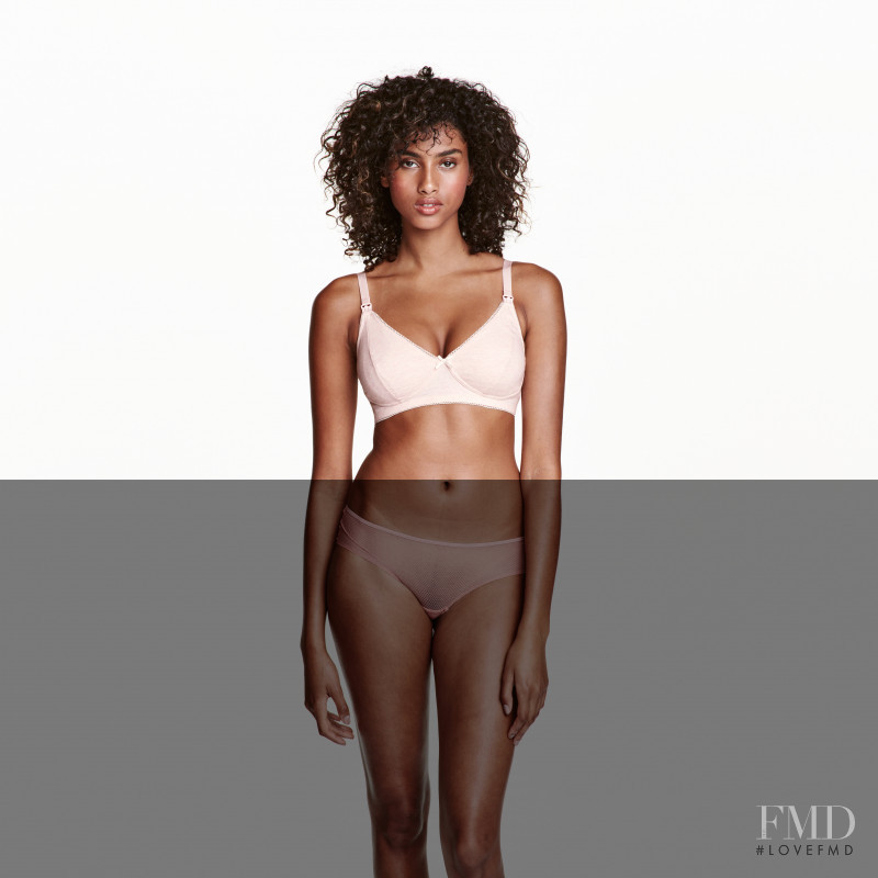 Imaan Hammam featured in  the H&M catalogue for Summer 2016