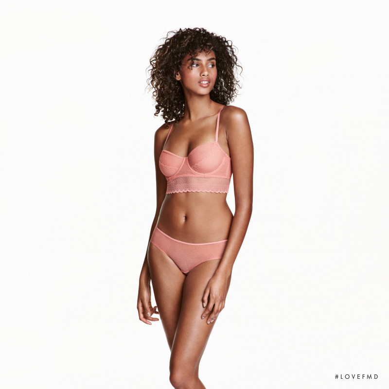 Imaan Hammam featured in  the H&M catalogue for Summer 2016