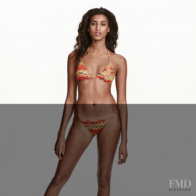 Imaan Hammam featured in  the H&M catalogue for Summer 2016