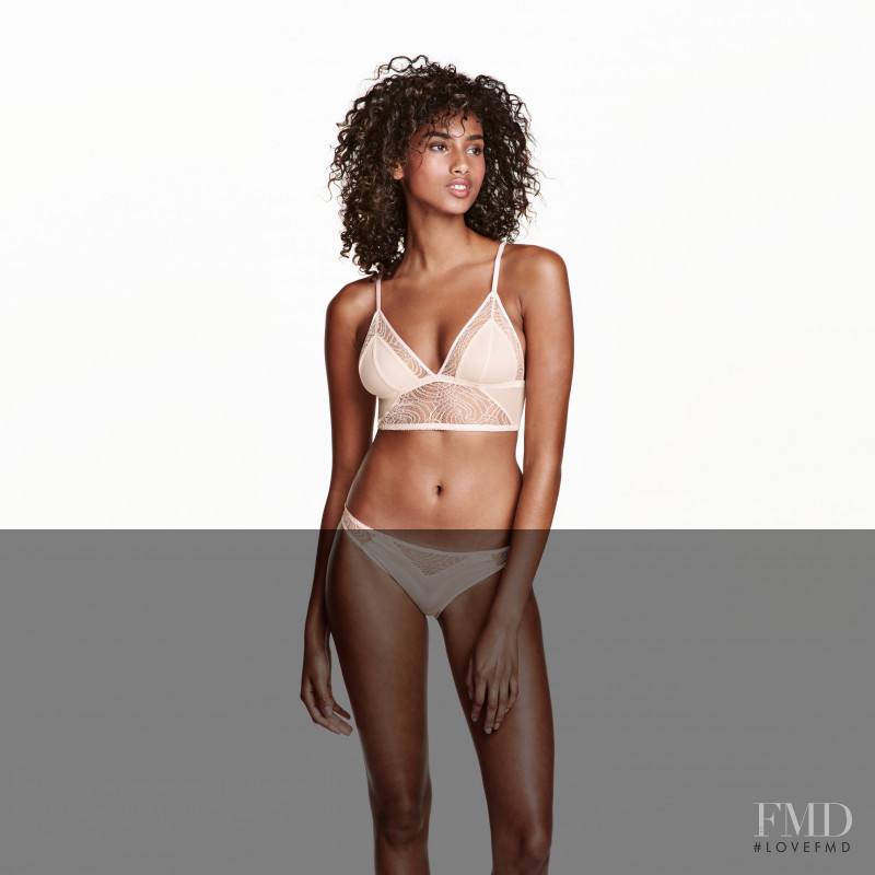 Imaan Hammam featured in  the H&M catalogue for Summer 2016