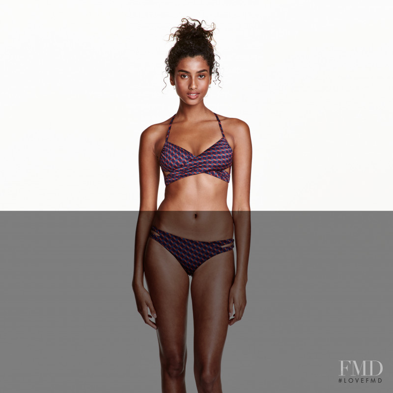 Imaan Hammam featured in  the H&M catalogue for Summer 2016