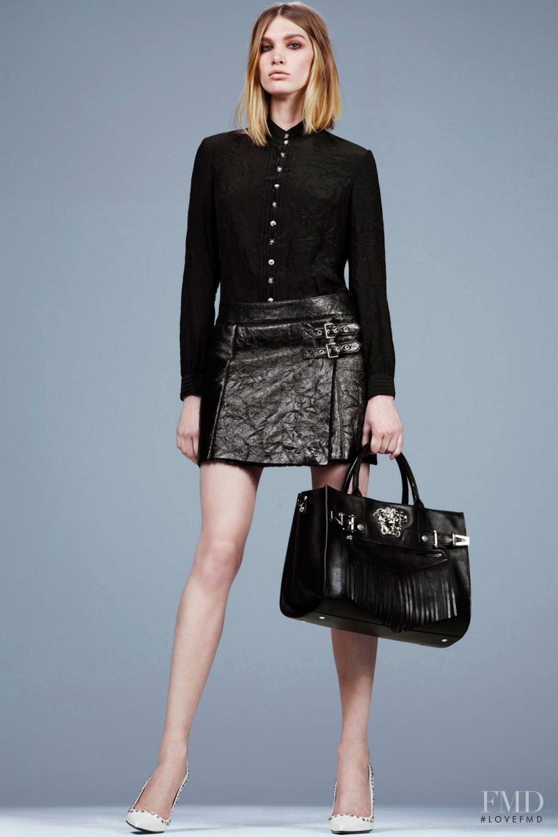 Irina Nikolaeva featured in  the Versace lookbook for Pre-Fall 2014