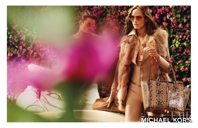 Karmen Pedaru featured in  the Michael Kors Collection advertisement for Resort 2014