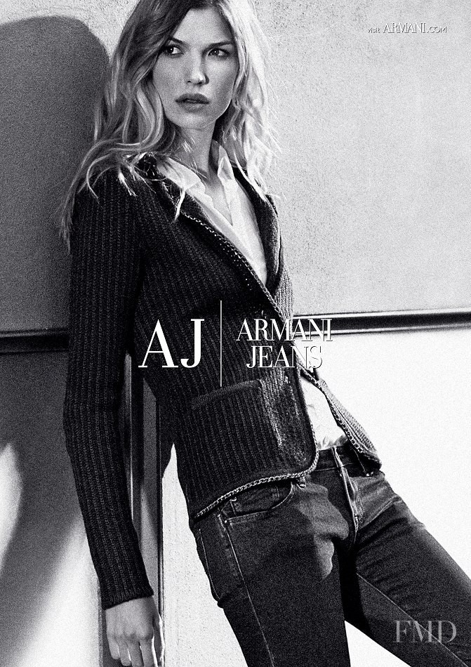 Chloé Bello Portela featured in  the Armani Jeans advertisement for Autumn/Winter 2013