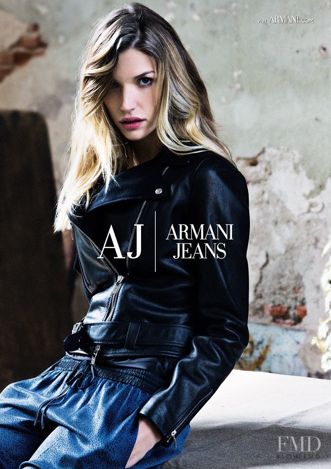 Chloé Bello Portela featured in  the Armani Jeans advertisement for Autumn/Winter 2013