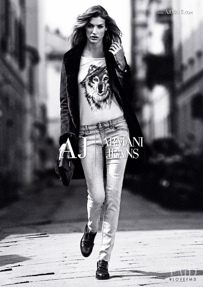 Chloé Bello Portela featured in  the Armani Jeans advertisement for Autumn/Winter 2013