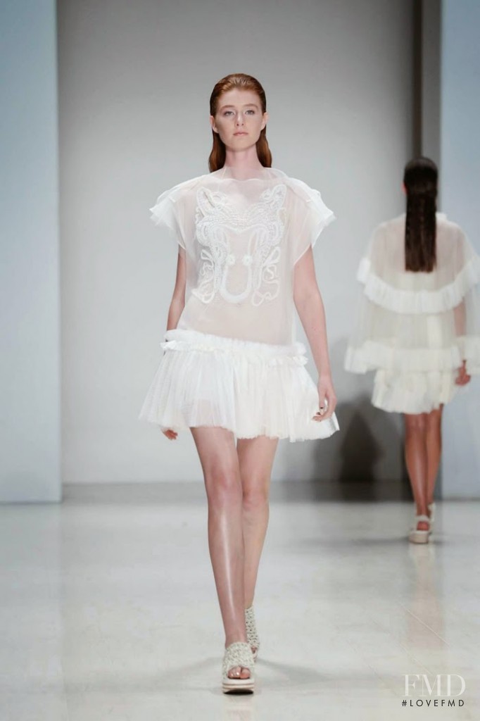 Sarah Pauley featured in  the Gail Sorronda fashion show for Spring/Summer 2014