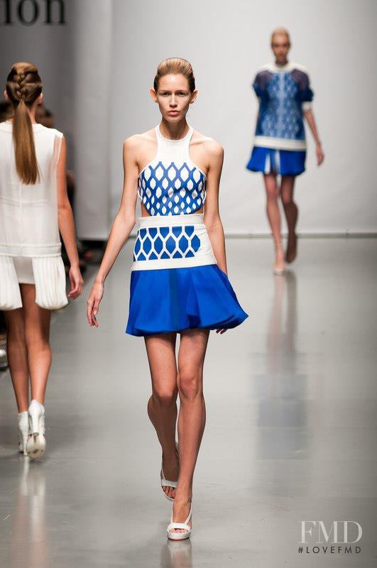 Ella Zadavysvichka featured in  the David Koma fashion show for Spring/Summer 2013