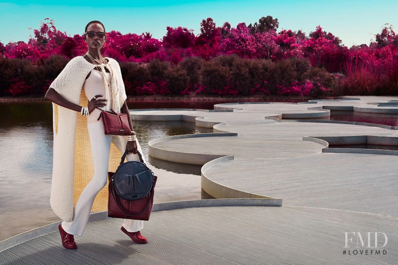 Ajak Deng featured in  the Mimco advertisement for Spring/Summer 2015