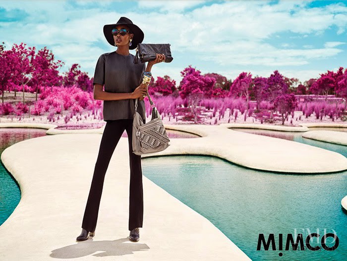 Ajak Deng featured in  the Mimco advertisement for Spring/Summer 2015