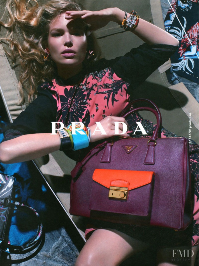 Anna Ewers featured in  the Prada advertisement for Resort 2014