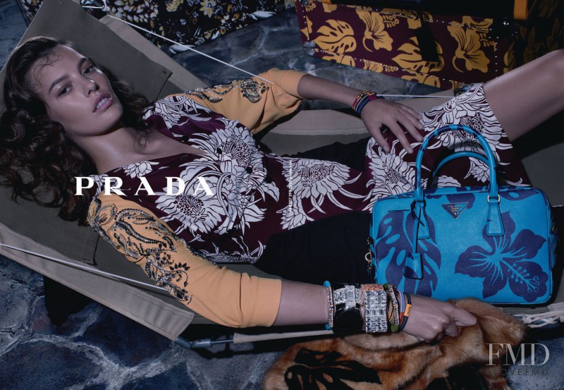 Amanda Murphy featured in  the Prada advertisement for Resort 2014