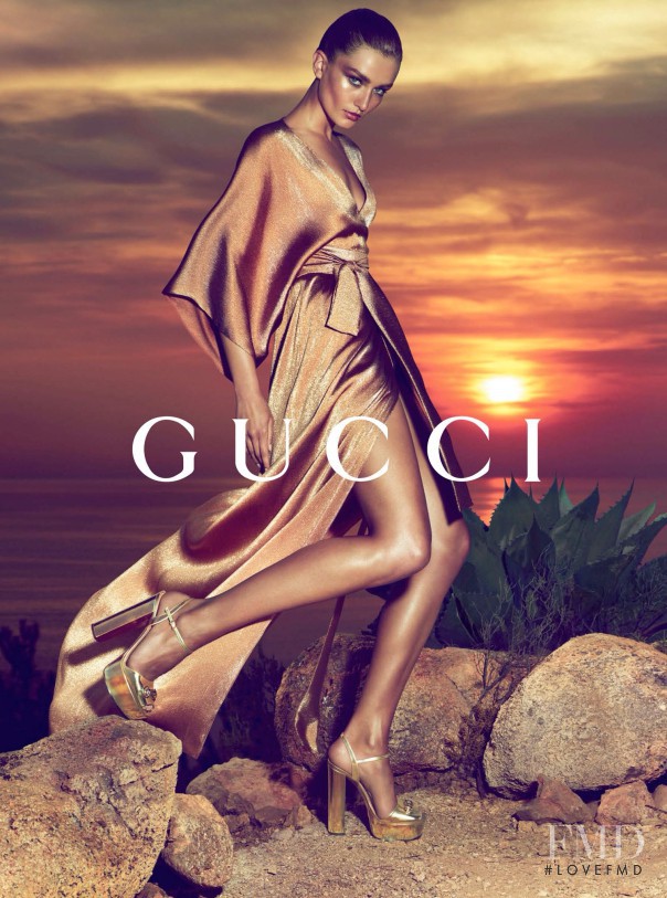 Andreea Diaconu featured in  the Gucci advertisement for Cruise 2014