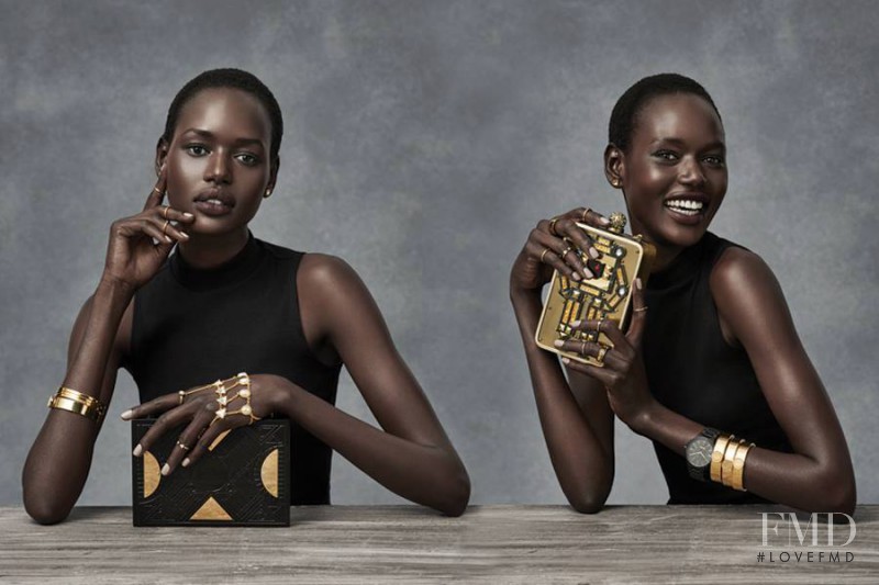 Ajak Deng featured in  the Mimco advertisement for Autumn/Winter 2015