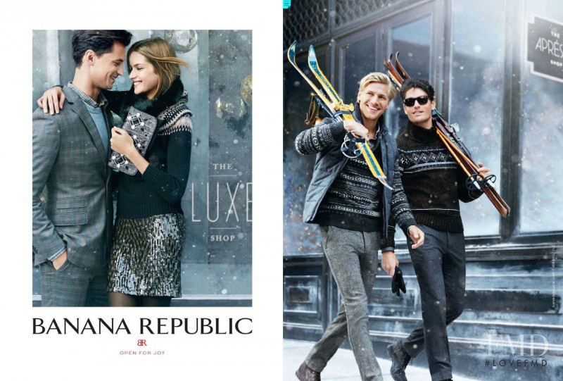 Zuzana Lettrichova featured in  the Banana Republic advertisement for Holiday 2013