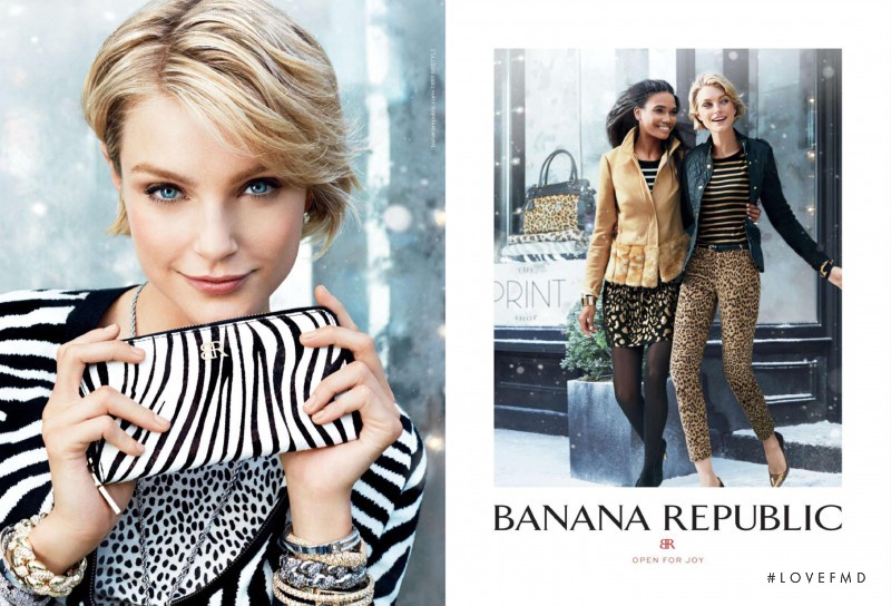 Arlenis Sosa featured in  the Banana Republic advertisement for Holiday 2013