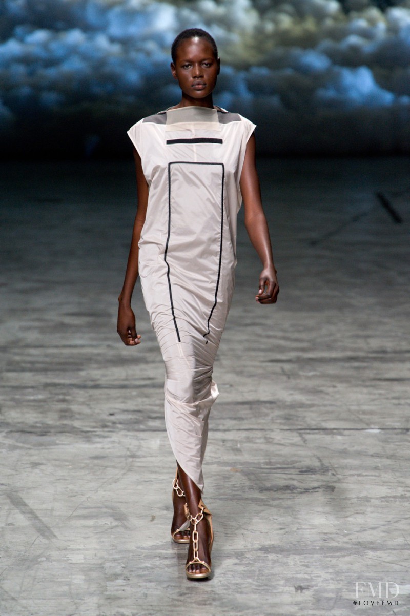 Ajak Deng featured in  the Rick Owens fashion show for Spring/Summer 2013
