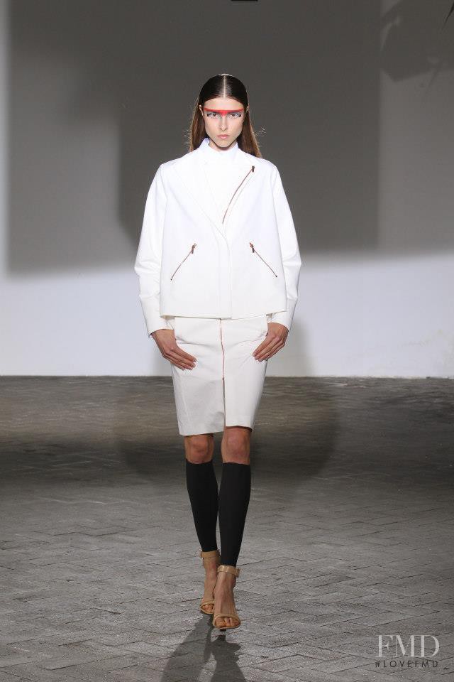 Isaac Lindsay featured in  the Cedric Charlier fashion show for Spring/Summer 2013