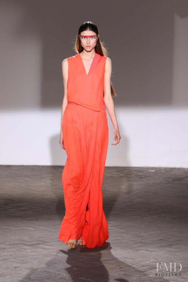 Isaac Lindsay featured in  the Cedric Charlier fashion show for Spring/Summer 2013