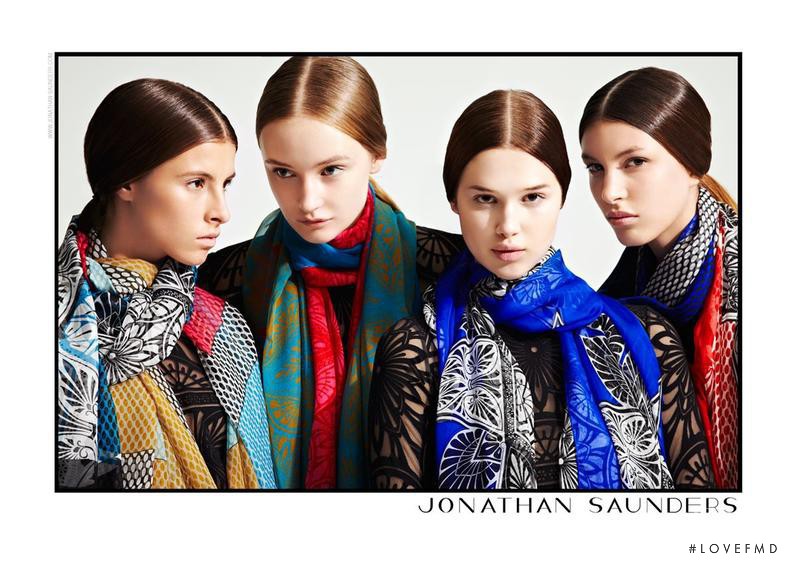 Isaac Lindsay featured in  the Jonathan Saunders advertisement for Resort 2012