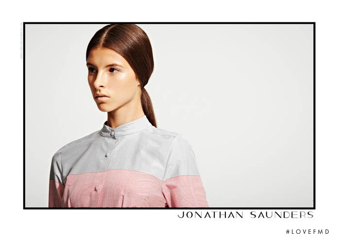 Isaac Lindsay featured in  the Jonathan Saunders advertisement for Resort 2012