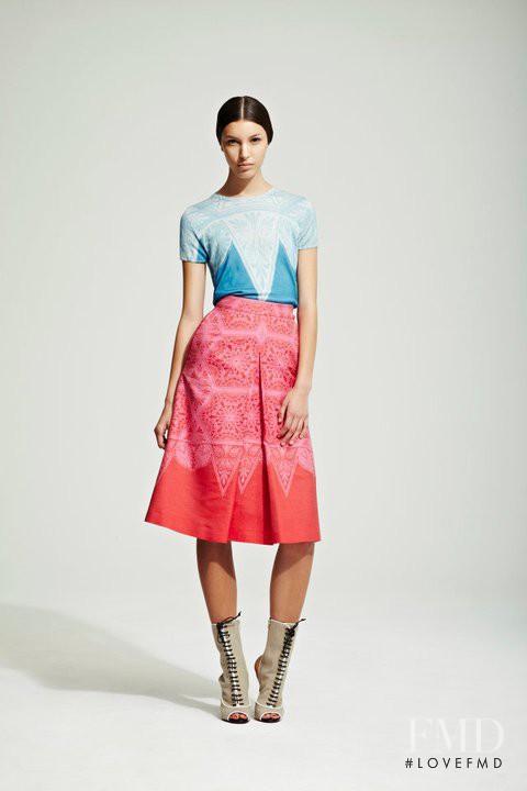 Kate King featured in  the Jonathan Saunders fashion show for Resort 2012