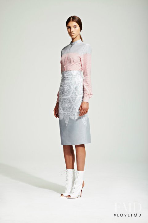 Isaac Lindsay featured in  the Jonathan Saunders fashion show for Resort 2012