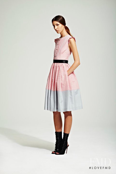 Kate King featured in  the Jonathan Saunders fashion show for Resort 2012